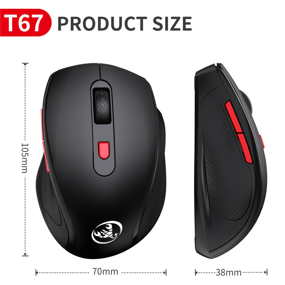 2.4G Wireless Optical Mouse 6Button for PC Laptop Notebook Computer USB Receiver
