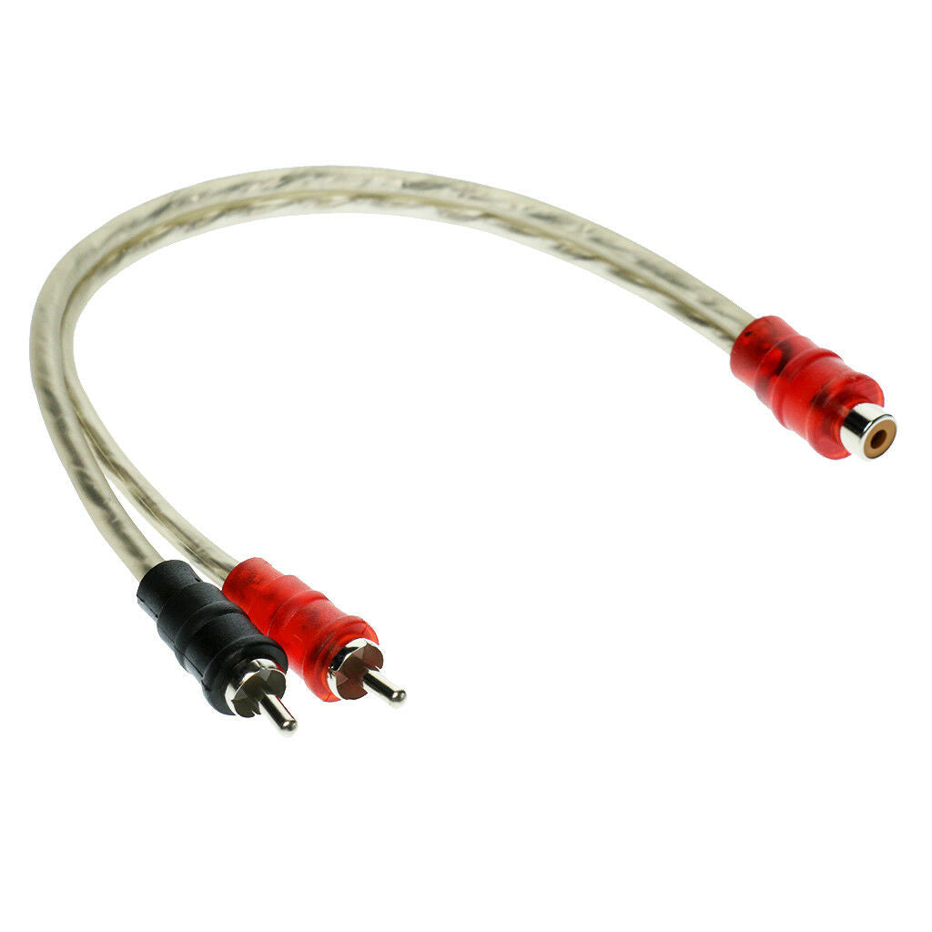 Car Vehicle Stereo Audio Cable Aux Cord 1 Male to 2 Female Conversion Kit
