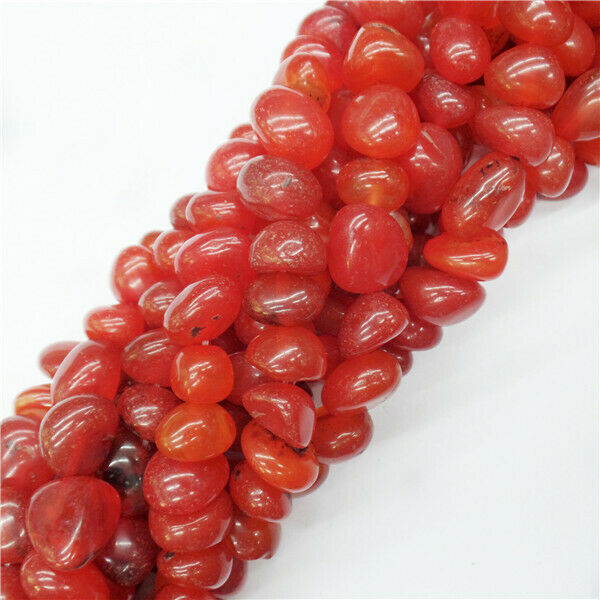 1 Strand About 11x9mm Red Agate Freeform Loose Beads Jewelry Making 15.5" HH9107