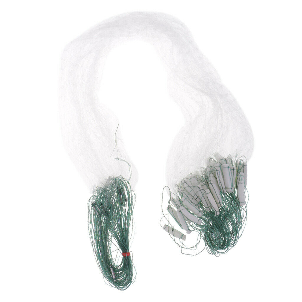 2X Nylon Fishing Fish Sinking Gill Net Casting Soft Bait Trap with Float 0.7x8m