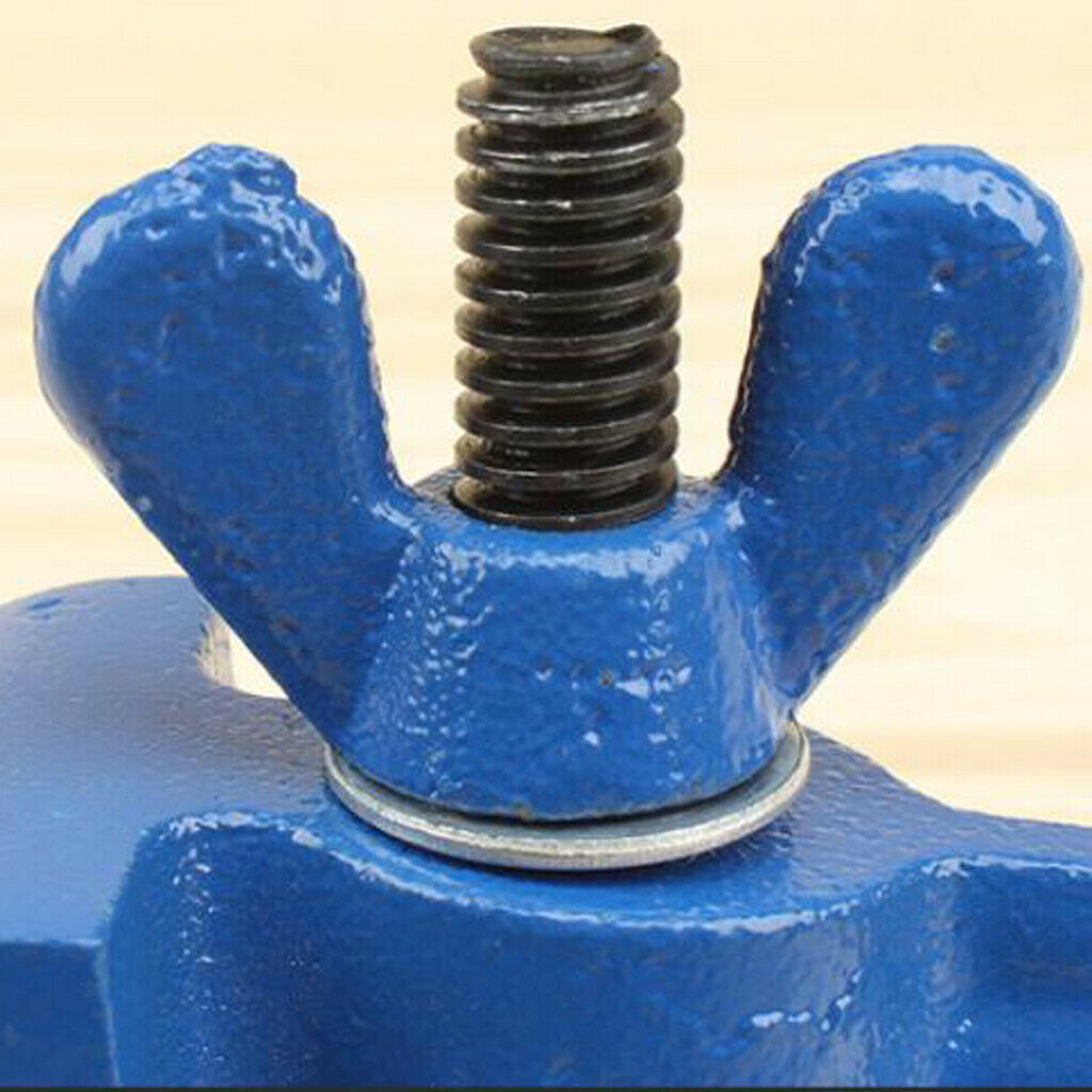 Jewelers 120mm Long Hand Held Mini Metal Vise Vice Jaw Wideth 25mm - Blue