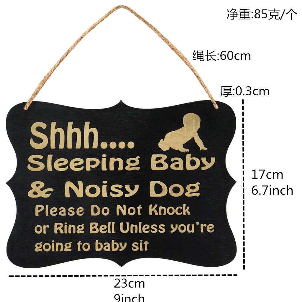 Sleeping Baby Door Sign Do Not Disturb Hanger Sign, Baby Room Door Hanging Sign,