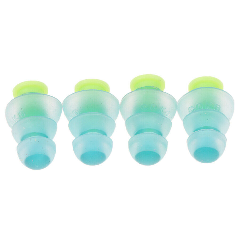 2 Pairs Silicone Earplugs Noise Canceling / Soundproof Foam Ear Plugs Protect