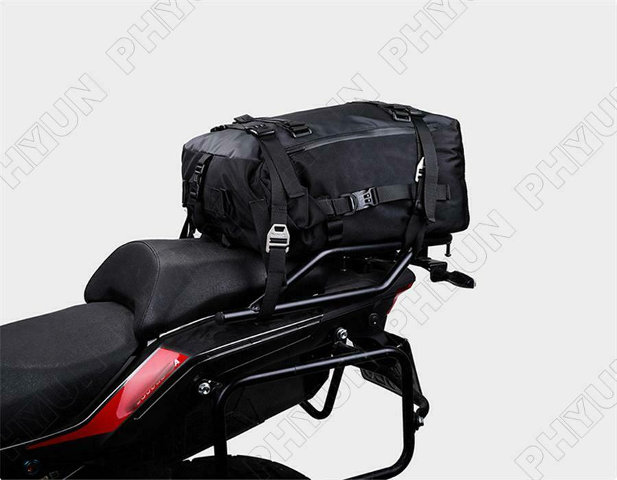 10L Motorcycle Scooter Tail Bag Top Case Bag w/ Straps Universal Waterproof