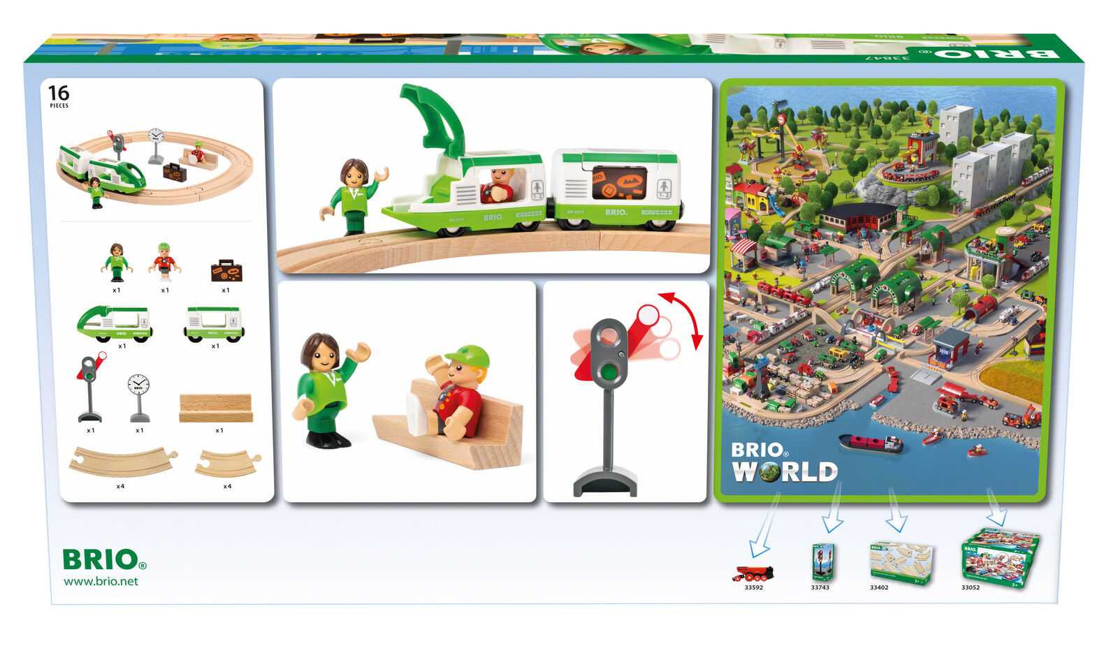 33847 BRIO Circle Train Set Wooden Railway Train & Accessories Age 3 Years+