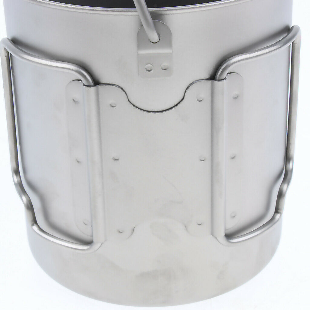 Titanium Portable Camping Hiking Backpacking Hanging Stockpot Soup Pot,750ml