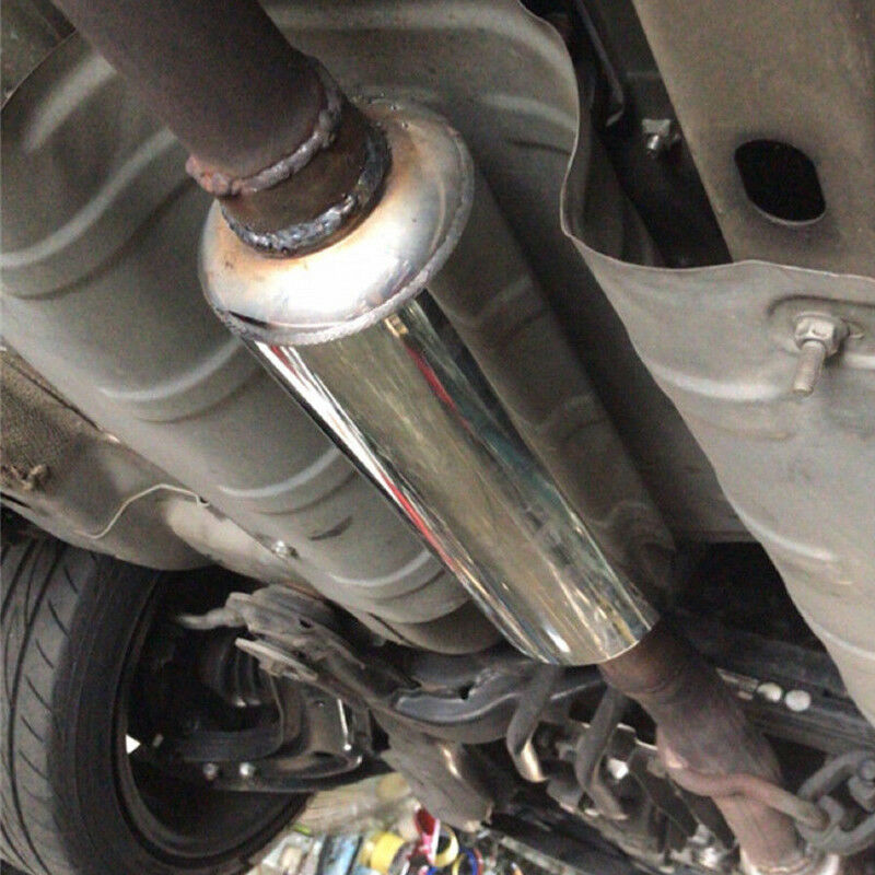 1PCS Stainless 63mm/2.5'' Auto Car Exhaust Pipe Muffler Silencer Muffler Chrome