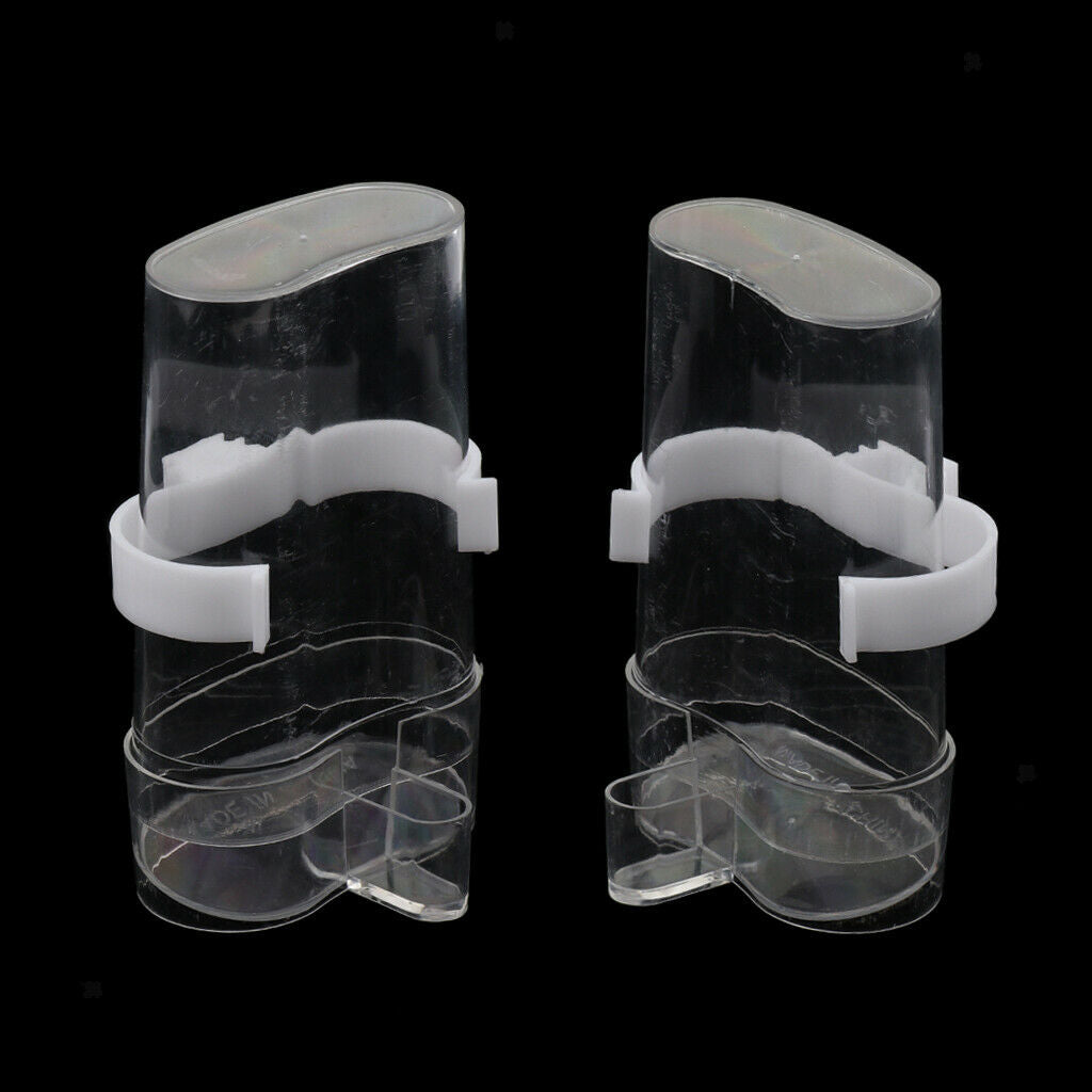 2 Pack Poultry Water Drinking Cups- Bird Plastic Automatic Drinker- For Parrot