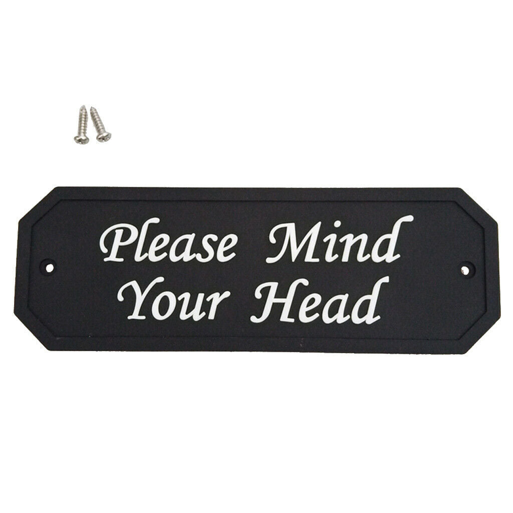 2-Packs Please Mind Your Head PVC Rubber Warning Sign for Home/Garden Wall