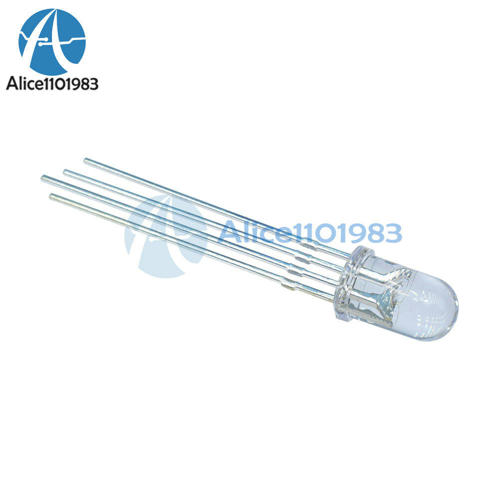 500Pcs 5mm 4pin RGB Tri-Color Common Cathode LED light Red Green Blue