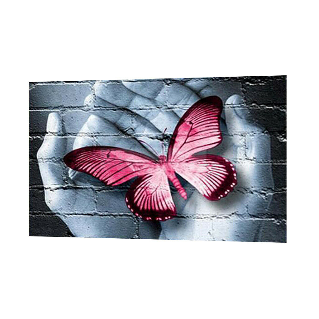 Palm Butterfly Full Drill 5D DIY Diamond Painting Kit Cross Stitch Crystals