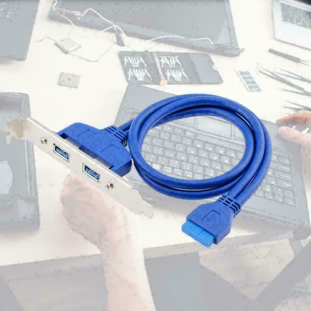 USB 3.0 Back Panel Expansion Bracket to 20-Pin Header T1Y5 Motherboard Sale U1P4
