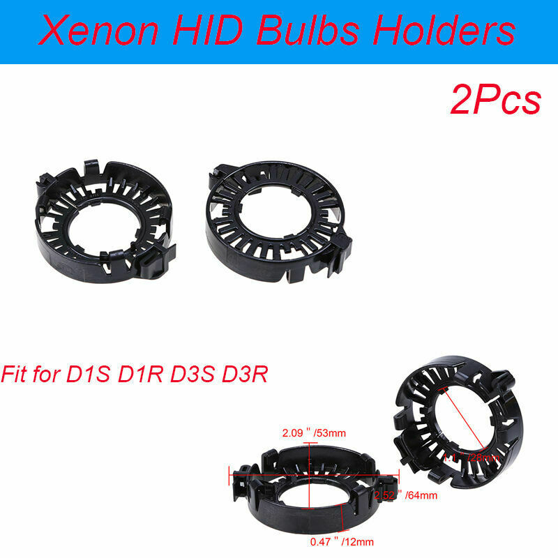 2x D1S D3S D1R D3R HID Xenon Headlight Bulbs Holders Clip Rings Adapters Black