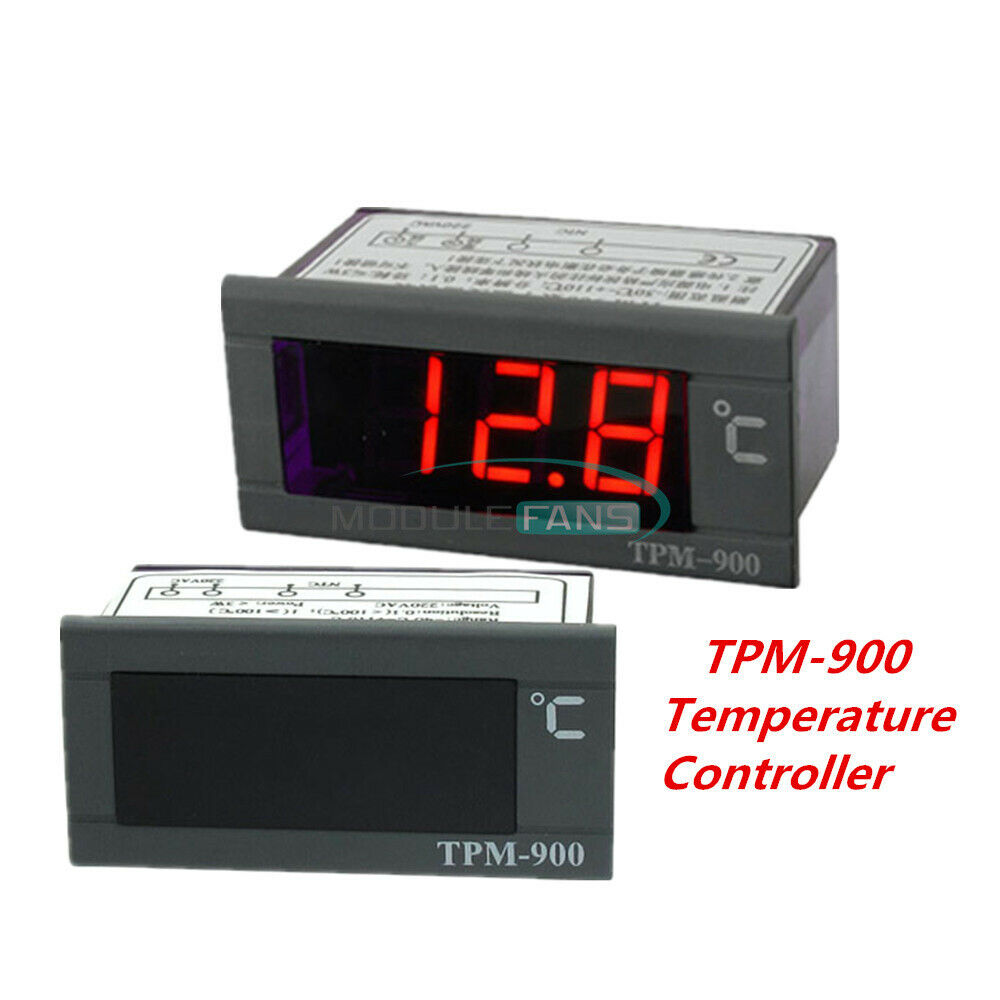 TPM-900 220V Digital Temperature Controller LED Panel Meter with Sensor GM