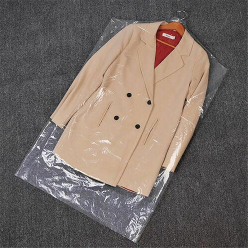 50X 60*90cm Clear Polythene Garment Covers Plastic Dry Clothes  Dust-proof Bags
