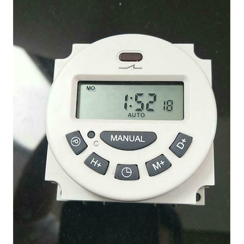 Digital Time Switch Weekly Programmable Electronic Lighting Daily Timer 220V