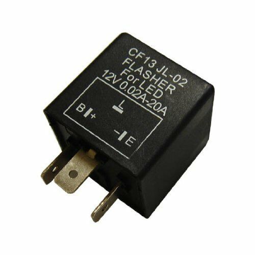 2Pcs 3-Pin CF-13 Electronic Flasher Relay Fix LED Turn Signal Light Fast Blink