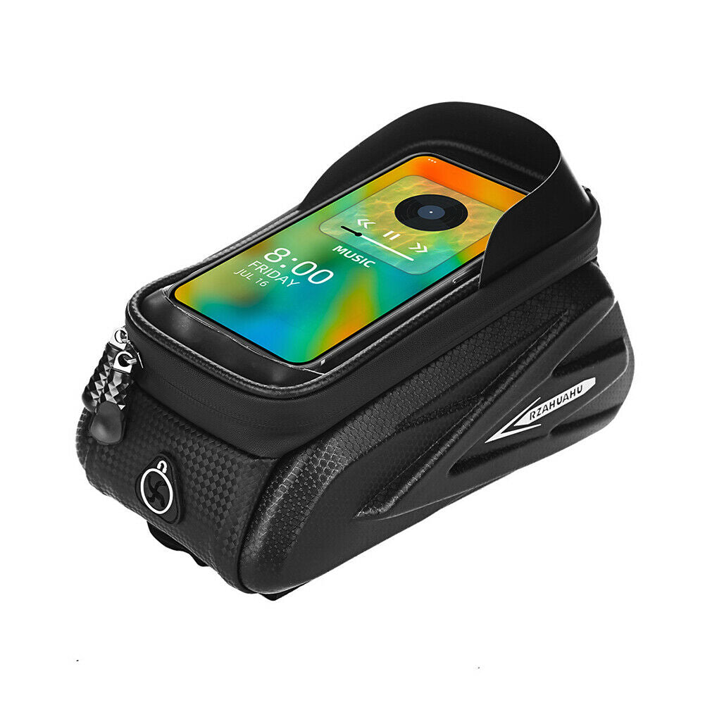 Bicycle Bags Front Frame Touch Screen Waterproof MTB Road Bike Top Tube Pouch @