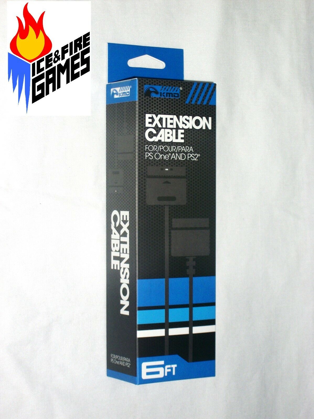 New 6 Foot Controller Cord Extension for PS2 / PS1 (Sony PlayStation 6' Ft Cable