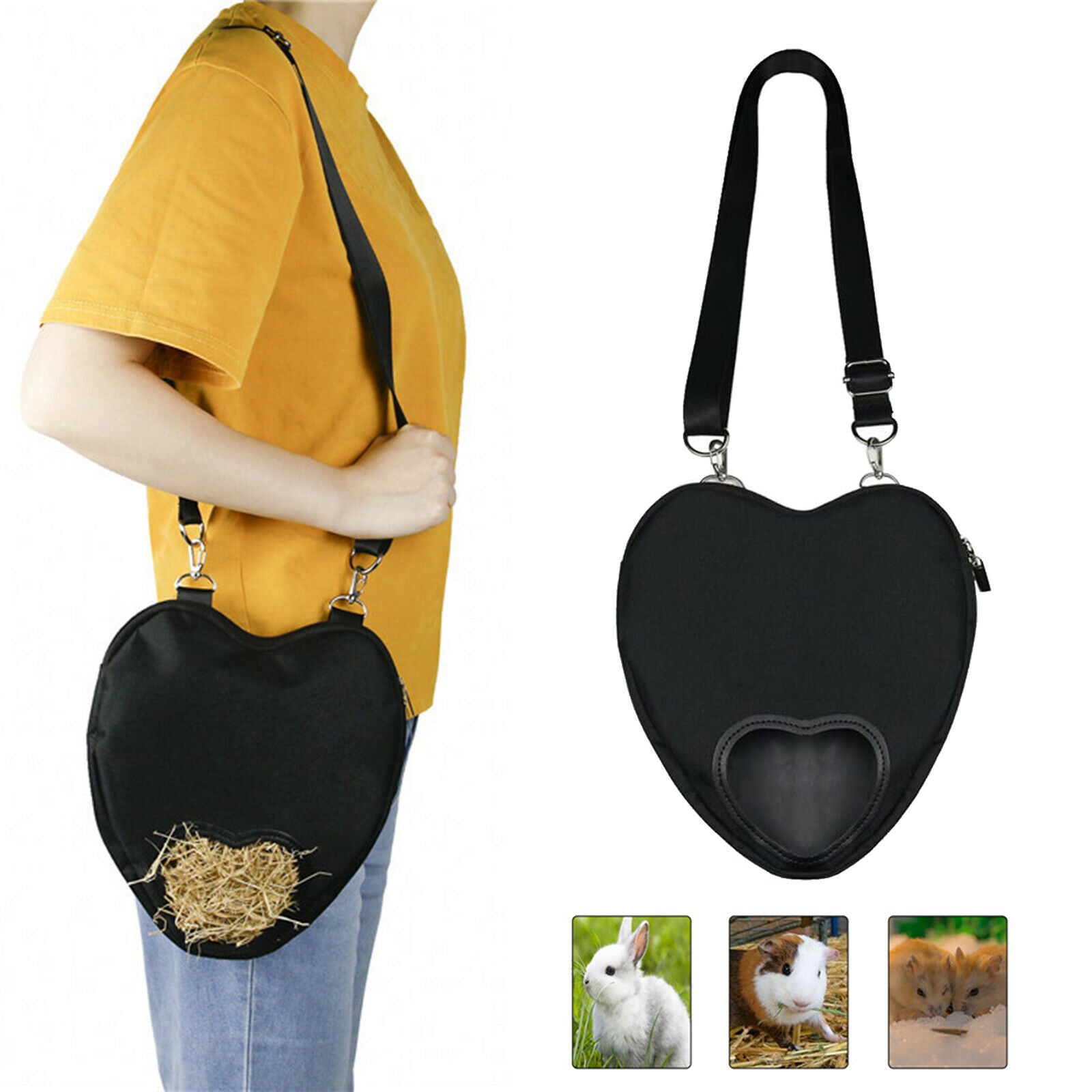 Portable Durable Cute Hanging Hay Bag Feeder for Chinchilla Herbivore Rabbit