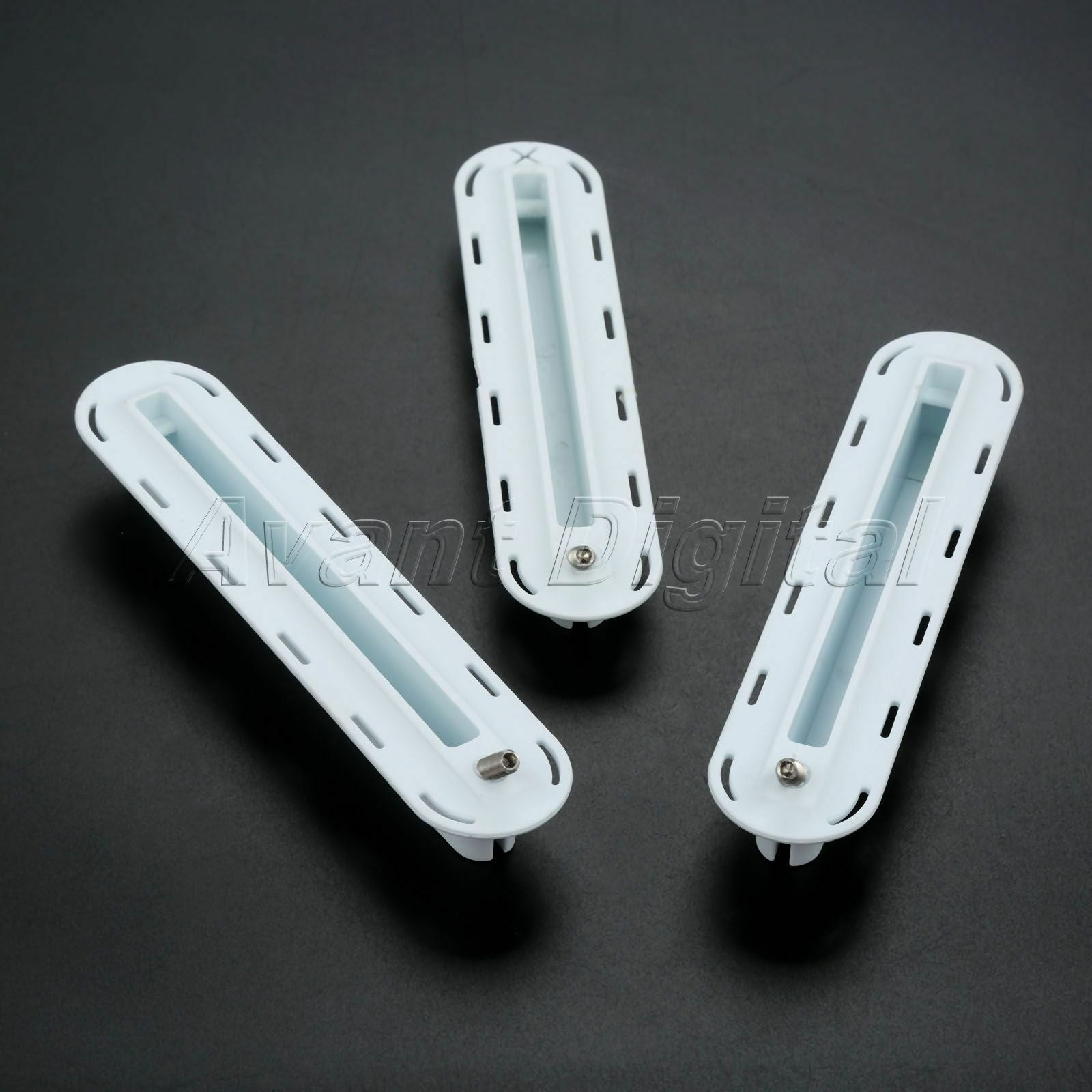 1set White Durable Surfboard Tri Fins Box Surfboard Fins Plugs for Future White