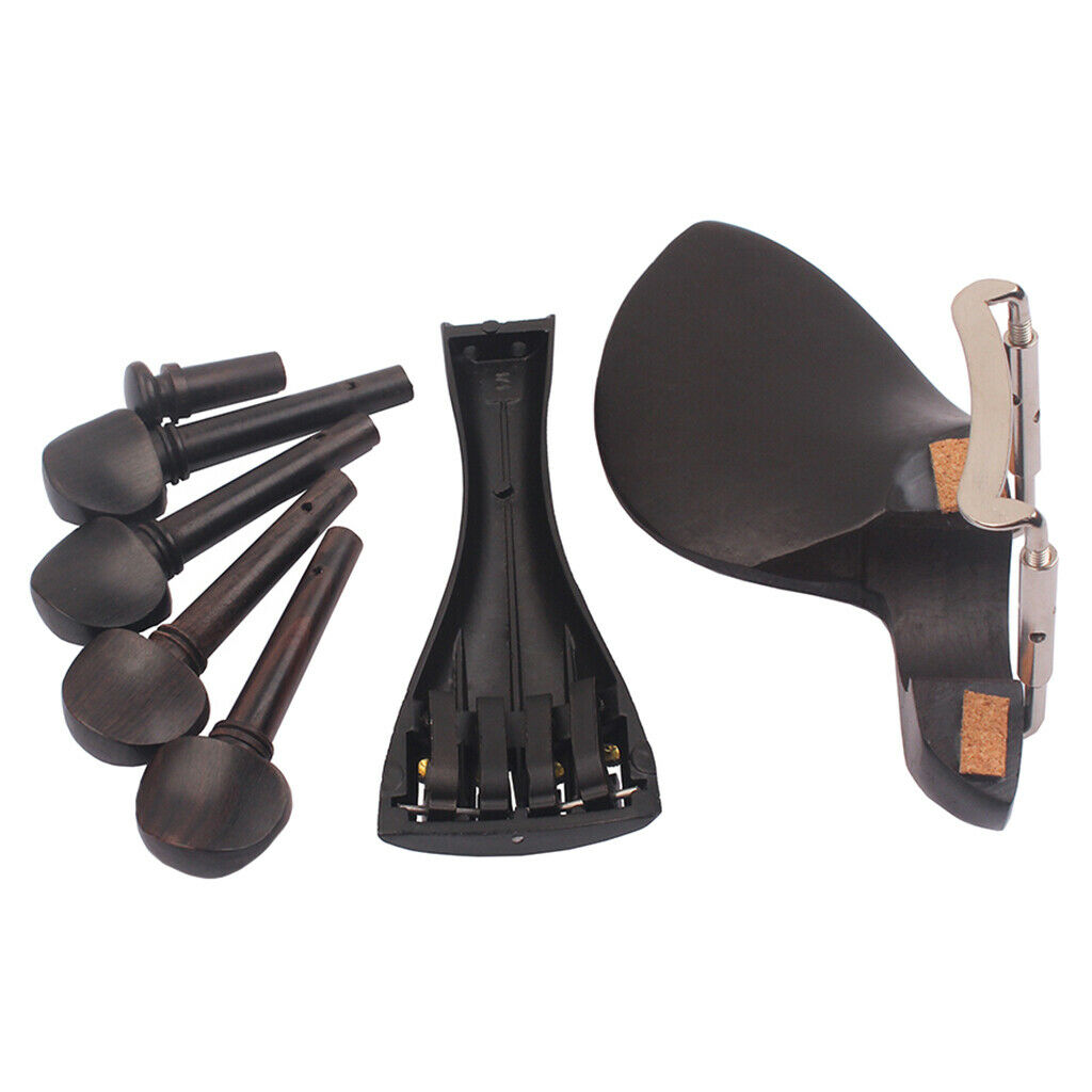 Violin Pieces Chin Rest + Pegs + Tailpiece + Mouthpiece + Tail Gut +