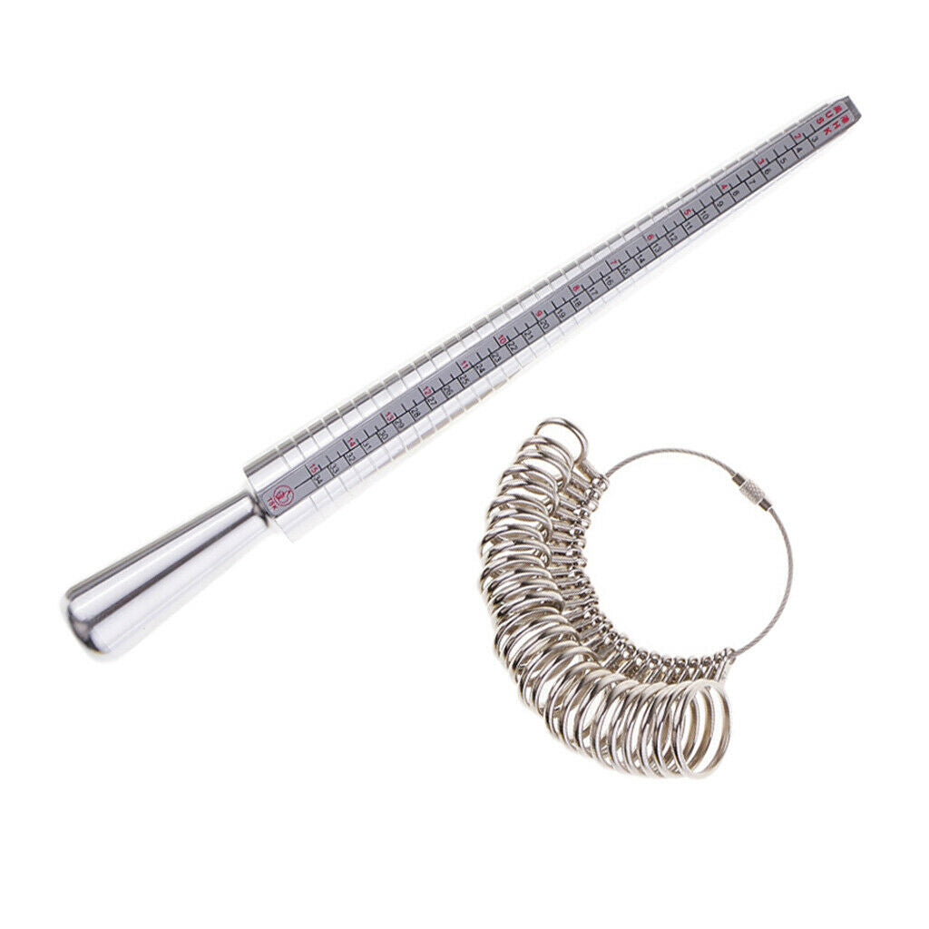 Jewelry Sizer Mandrels Finger Ring Making Tool Measurement /Adjuster Kit