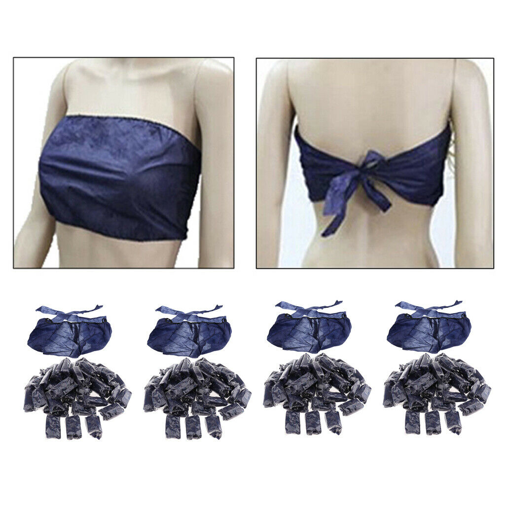 200x Stretchable Soft Disposable Bras Spa Beauty Salon Bikini Bath Bras