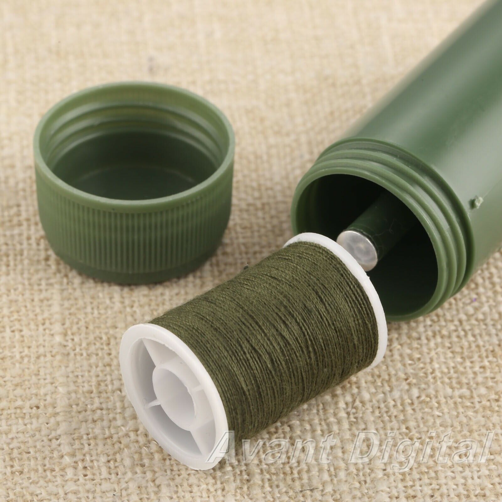 Portable 3 in 1 Mini Travel Household Sewing Kit Tube Needles Spools 6.7*2.5cm