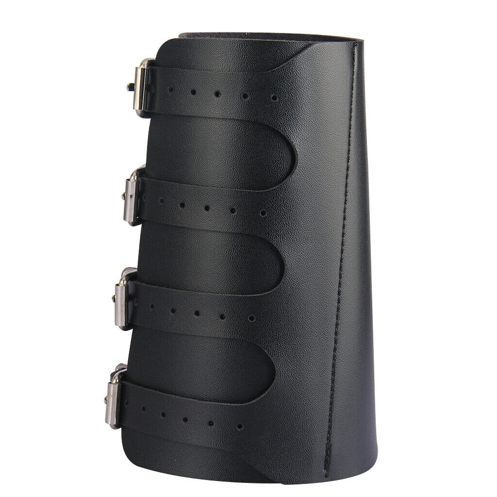 2Pack Punk Pu Leather Wristband Guard Wide Bracer Arm Armor Cuff Jewelry