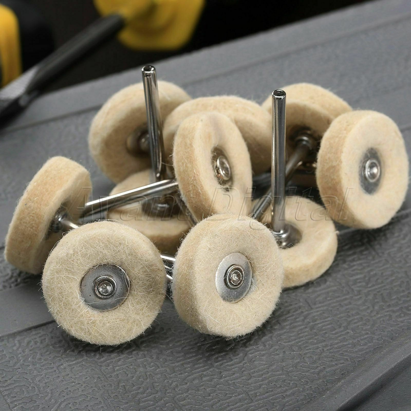 50PCS Buffing Drill Wool Felt Grinder Polish Wheel Pad Brushes For Rotary Tool