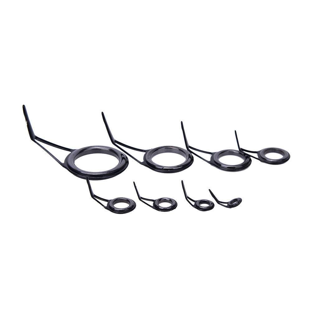 8pcs 8 Size Fishing Rod Guide Tip Top Ring Circle Pole Repair Kit Set Fishing BD