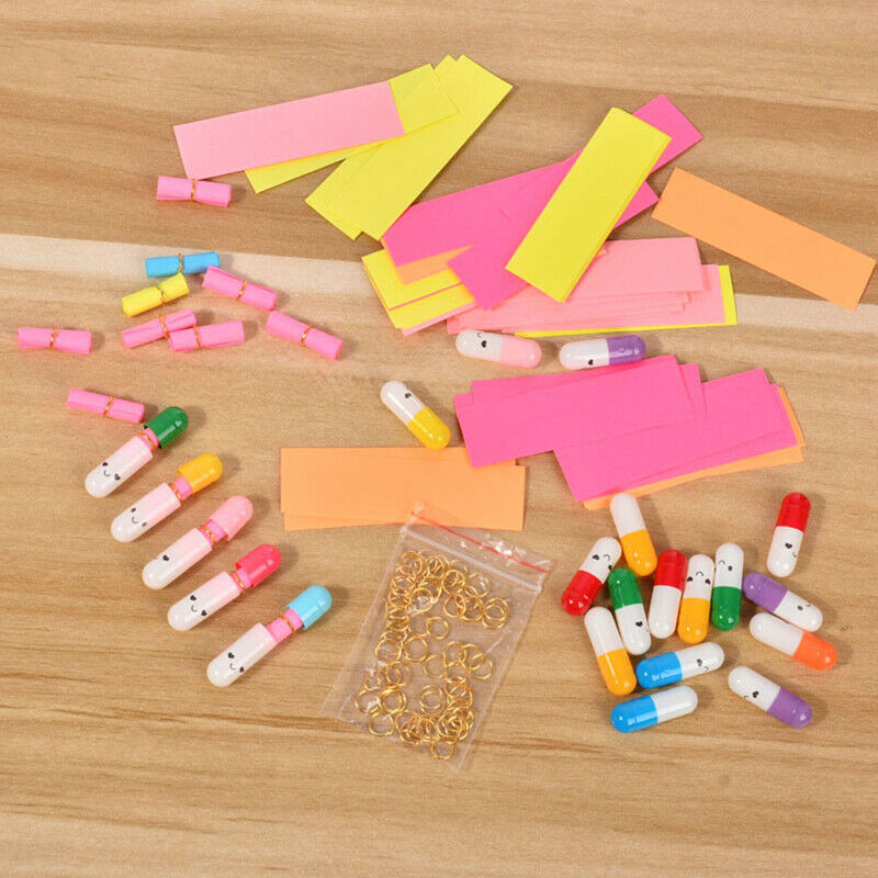 Love Blank Message Capsule Envelope Letter Paper for Children Pill Capsule M JD
