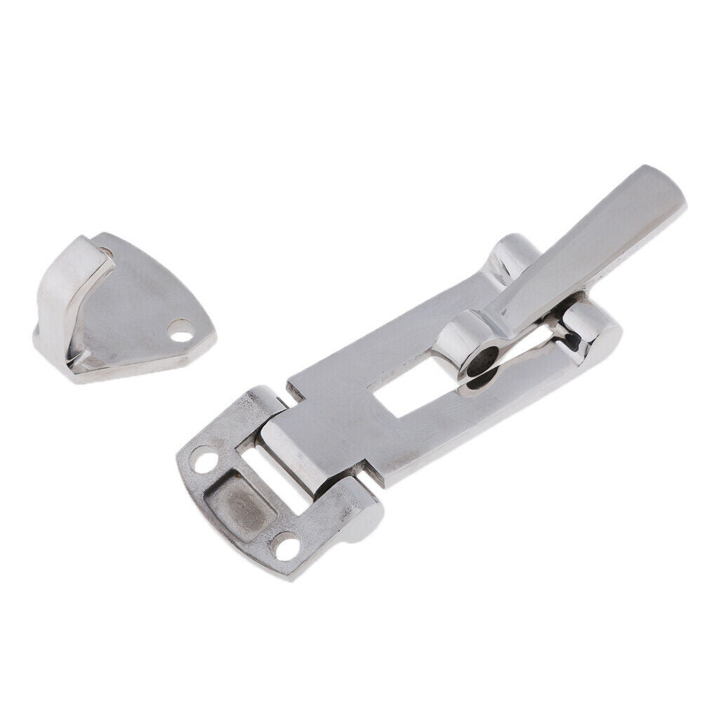 316 Stainless Steel Boat Locker Hatch Anti-Rattle Latch Fastener 100 x 35mm