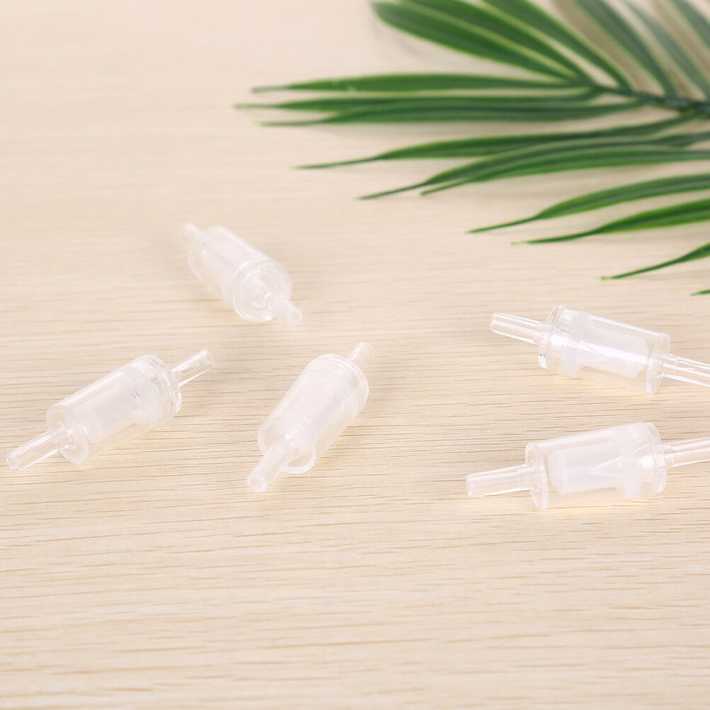 5X Aquarium Fish Tank Plastic Non Return Check Valve One Way Air Pumps Fil.l8