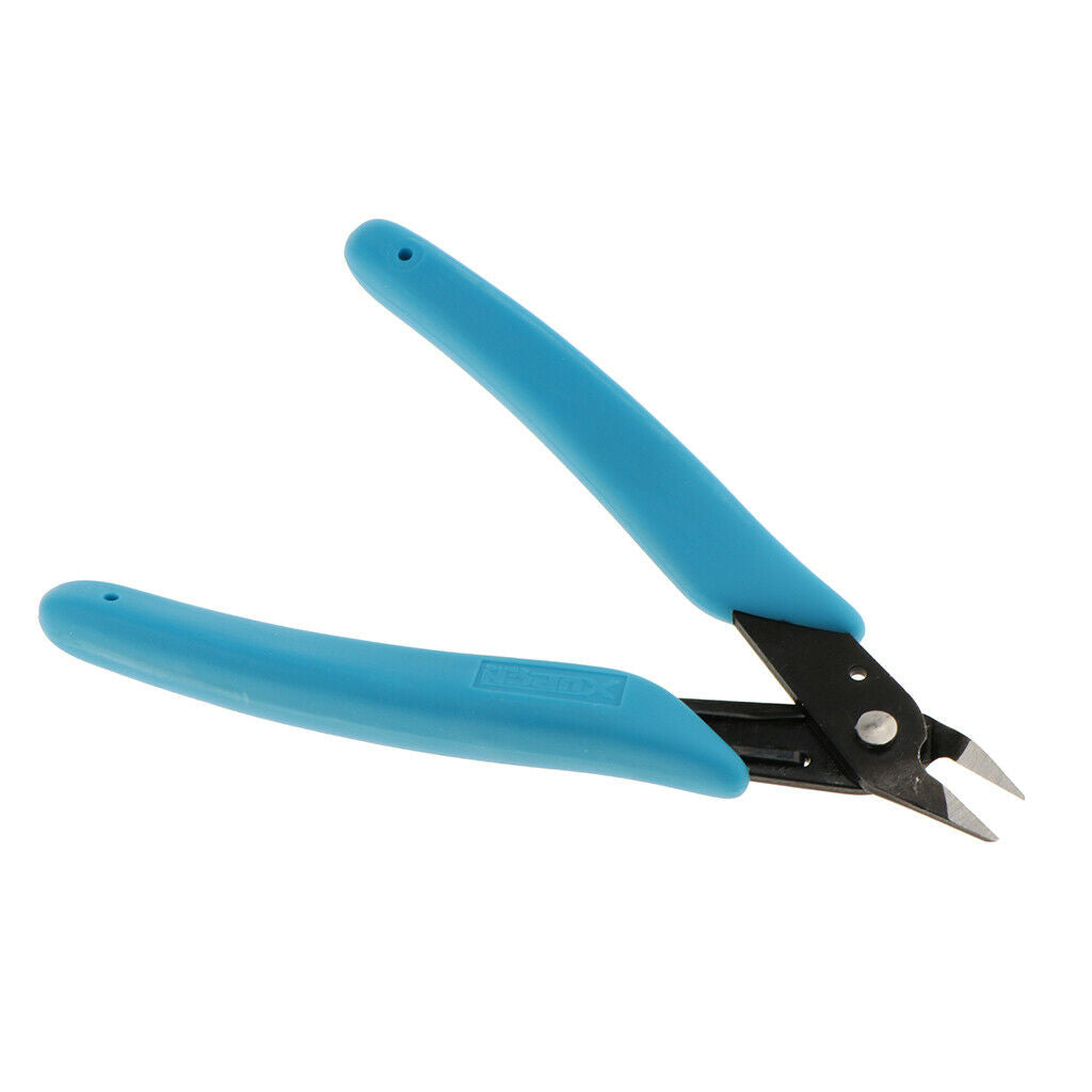Blue Diamond Rhinestone Picker Nippers Clipper Manicure Pliers Nail Art Tool