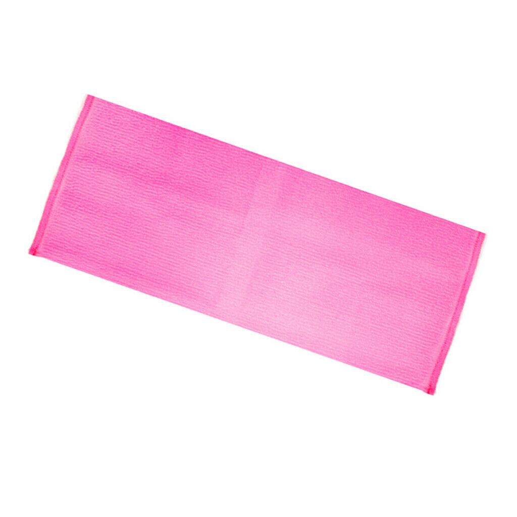 2Pcs Exfoliating Back Strap Bath Cloth Shower Massage Spa Scrubber Red+Blue