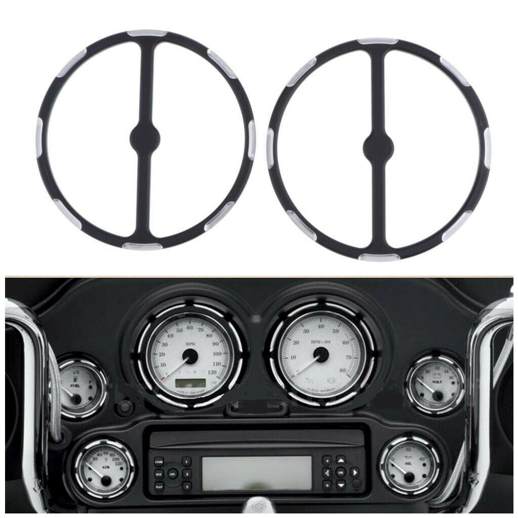 For  Street Electra Road Glide Motorcycle Black Ring Cover 1 Pair