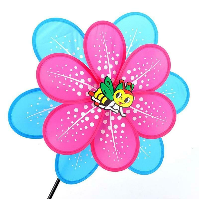 1PC Double Layer Wind Spinners Sunflower Lawn Pinwheels Windmill Garden Decor