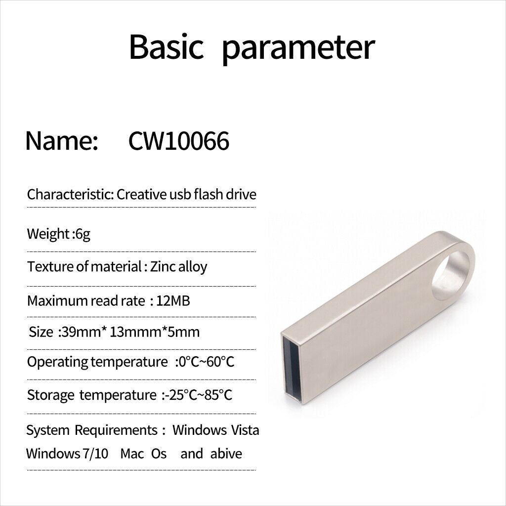 1T +256G USB2.0 Metal Flash Drive Memory Stick Pen Data Storage U Disk