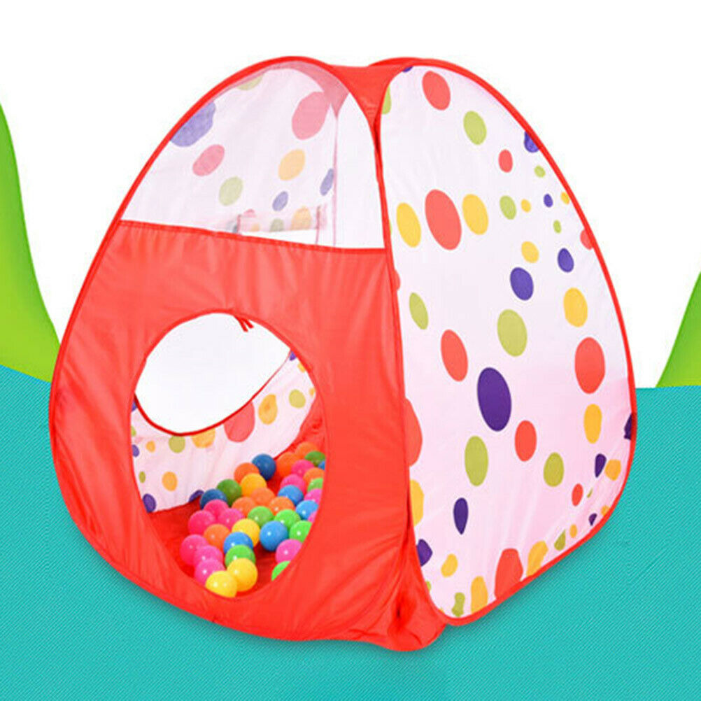 3 in 1 Kids Play Tent Tunnel Ball Pit Set Pop Up Tent Baby Toddlers Playhouse