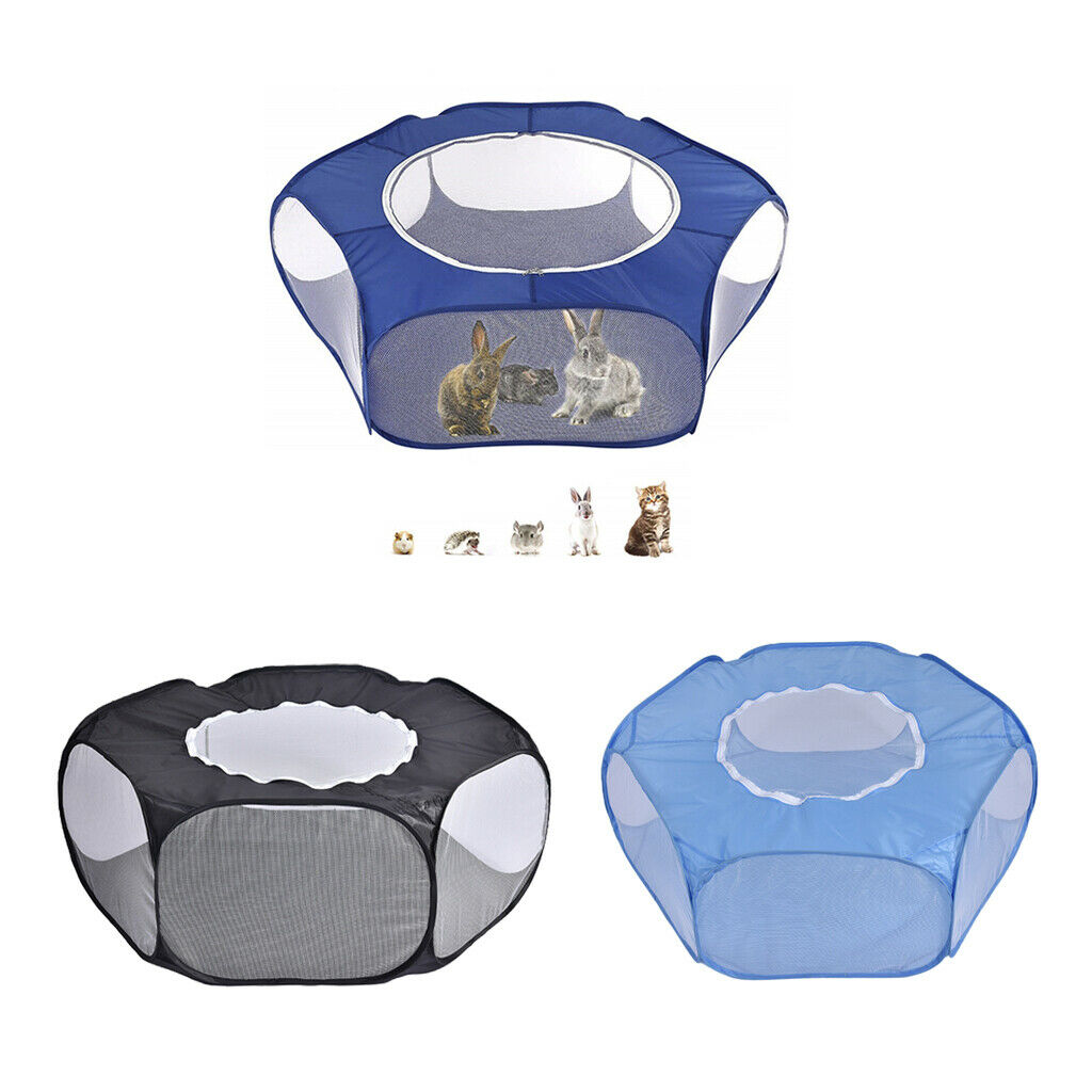 Foldable Small Animals Playpen Cage for Hamster Rabbit Gerbil Sky Blue