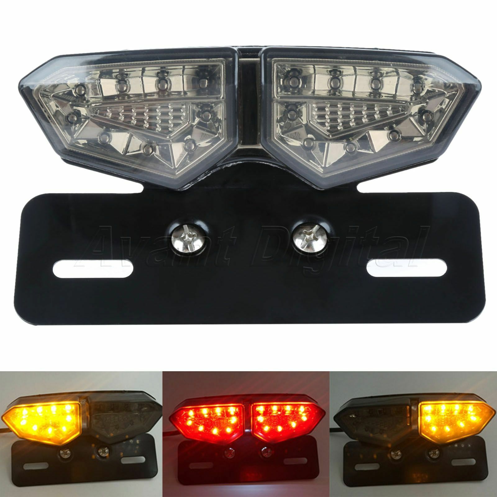 Motorcycl Integrated Brake Stop License Red Amber LED Tail Light for F650GS