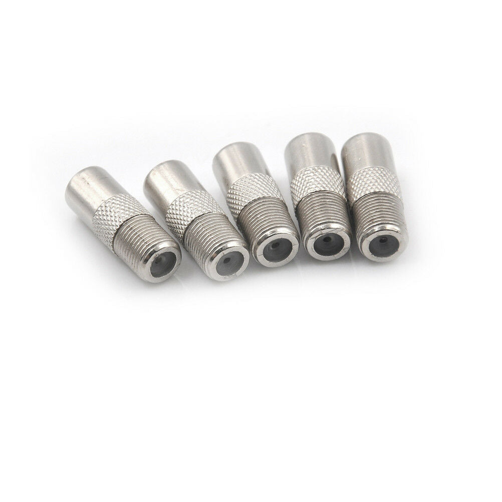 5Pcs F Type Female To TV Aerial RF Coaxial Male Connector Adapter Plu.l8