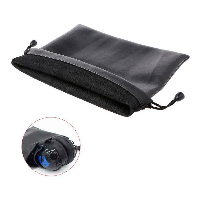 Headphone Leather Storage Bag Waterproof Protective Case Pouch For Headband
