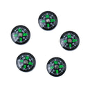5pcs Mini Pocket Survival Liquid Filled Button Compass for Camping Hiking