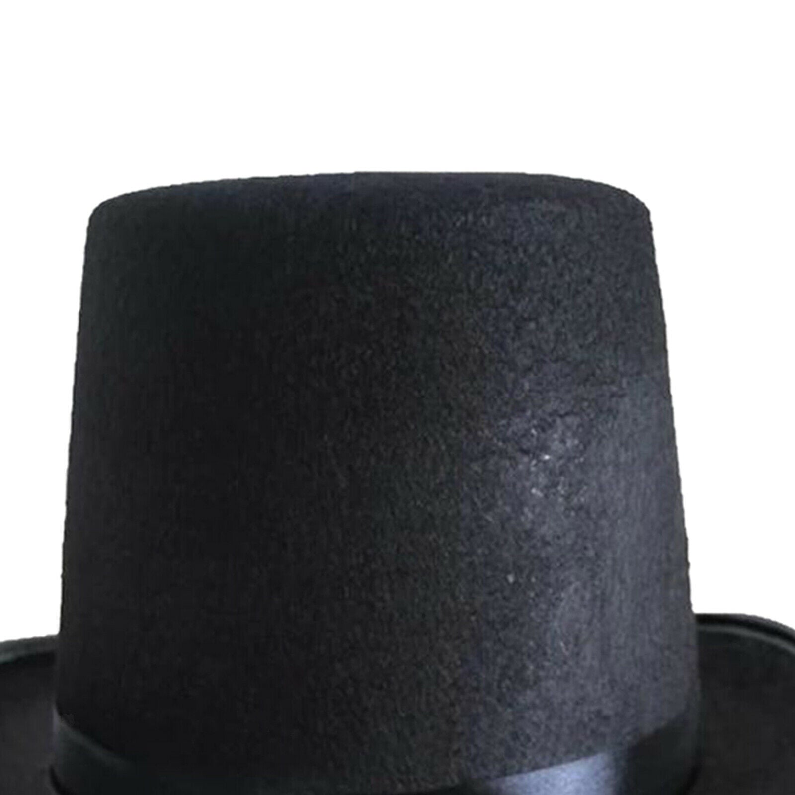 Magician Stovepipe Top Hat Black Felt Fancy Dress Party Stage Accessory Hat