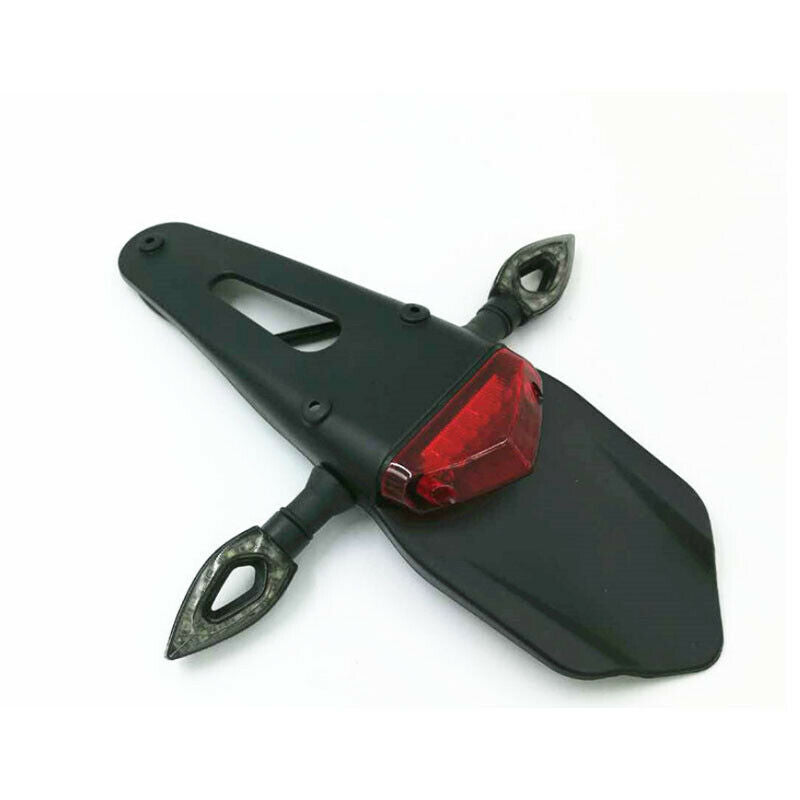 12V Smoke Motorcycle Scooter Fender Lamp LED Brake Stop Rear Tail Turn Light Kit