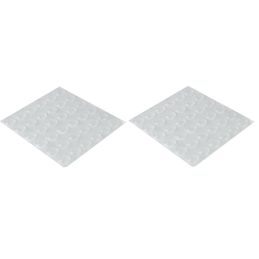 72Pcs Sheer Rubber Furniture Bumper Pads Non Slip for Doors Cabinets Glass