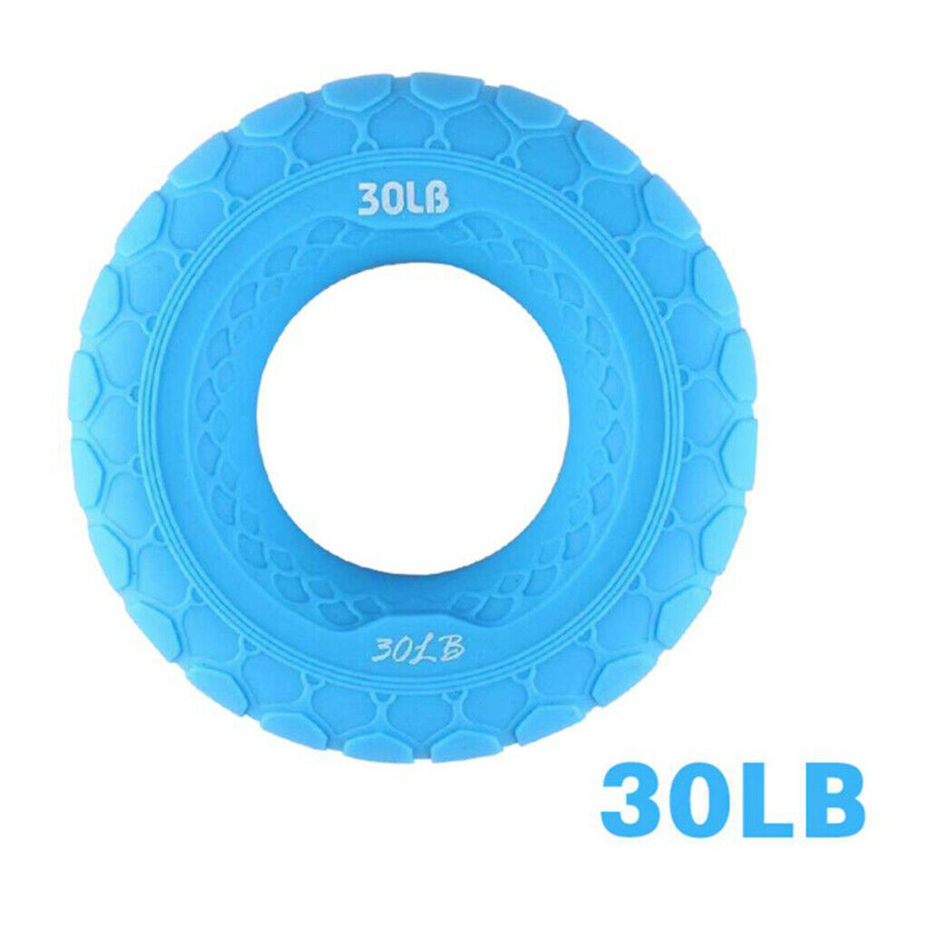 3inch 30LB Silicone Strength Wrist Gripper Ring Muscle Power Training Blue